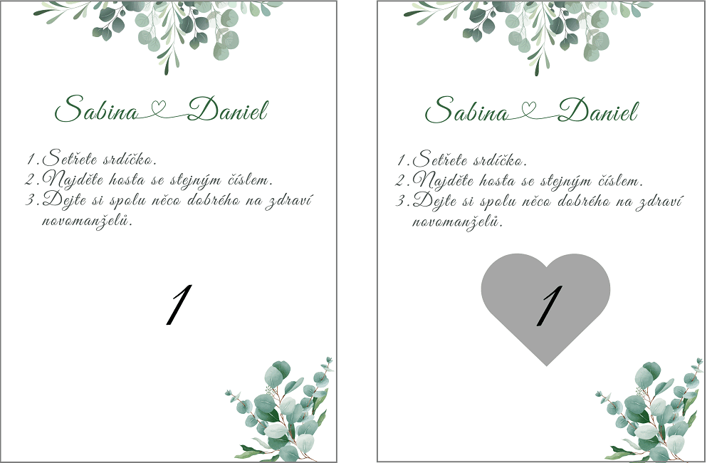 svatební stírací los