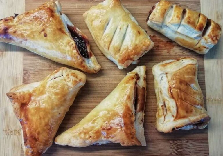 povidlové šátečky z listového těsta