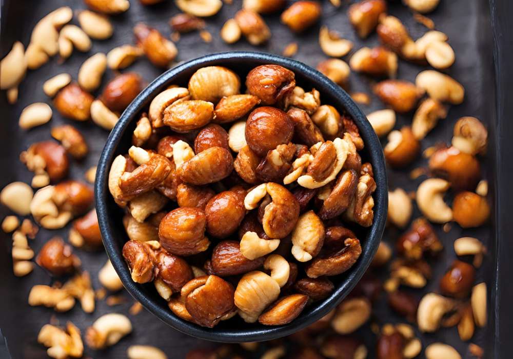 recept na pečené ořechy v medu se solí a zauzenou paprikou