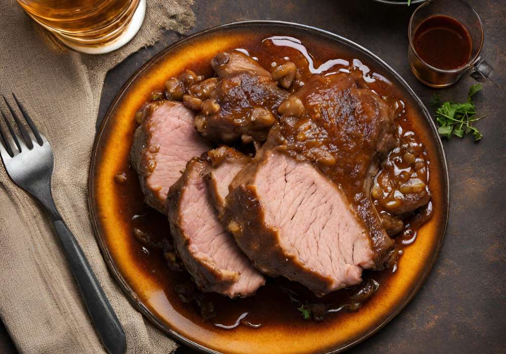 vepřová krkovice na černém pivu recept