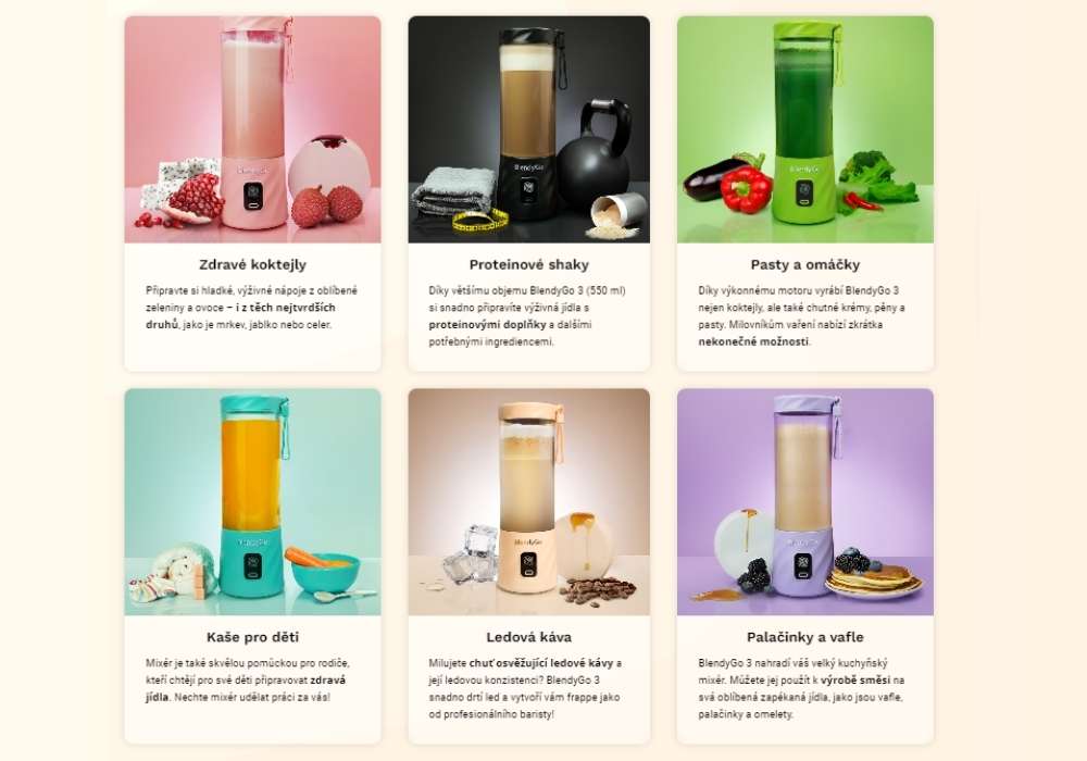 použití bezdrátového mixéru