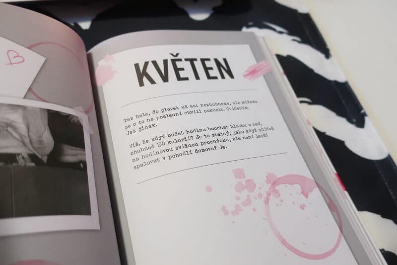 Demotivační diář ukázka