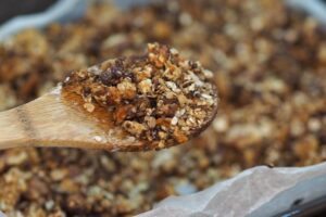 pečená granola s čokoládou