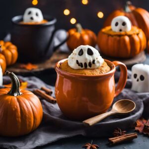 halloweenský mug cake