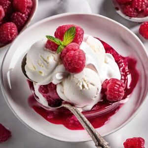 recept na valentýnské horké maliny se šlehačkou