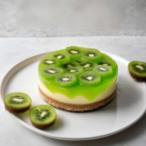 nepečený cheesecake z limetky a kiwi