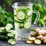 okurková voda se zázvorem