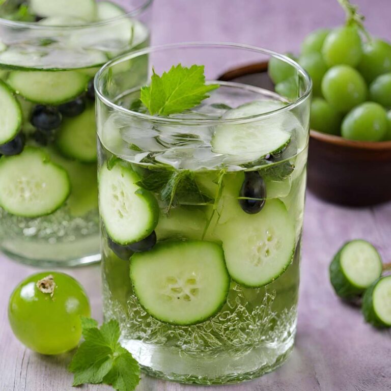 okurková voda s hroznovým vínem