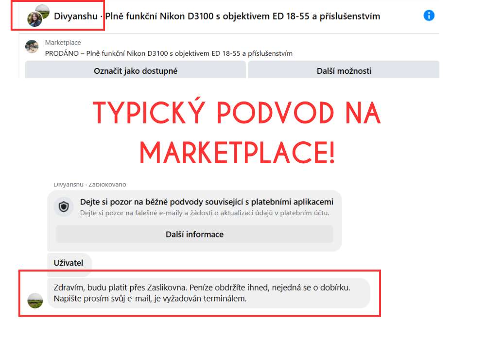 podvody na marketplace