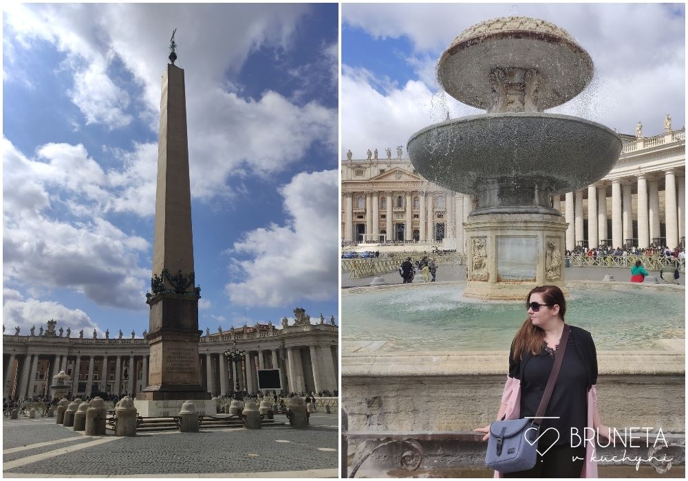 Vatikánský obelisk a fontány