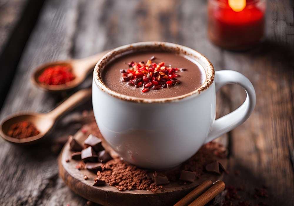 podzimní nápoje - kakao s chilli