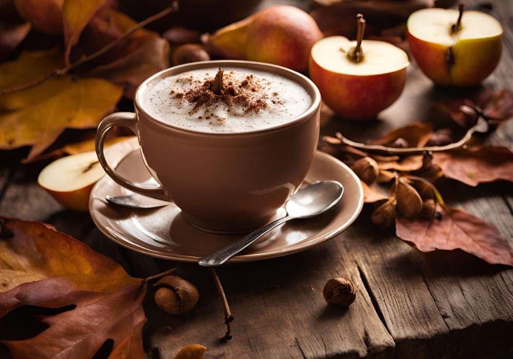 Podzimní nápoje čokoláda s hruškou
