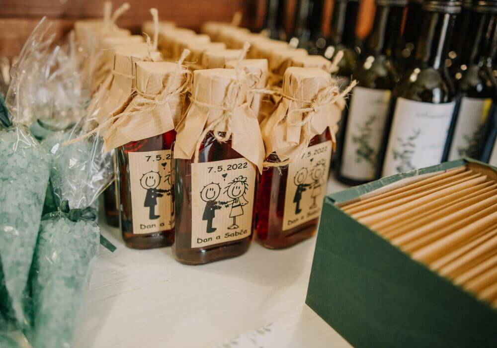 dárky pro hosty - svatba Brunety v kuchyni