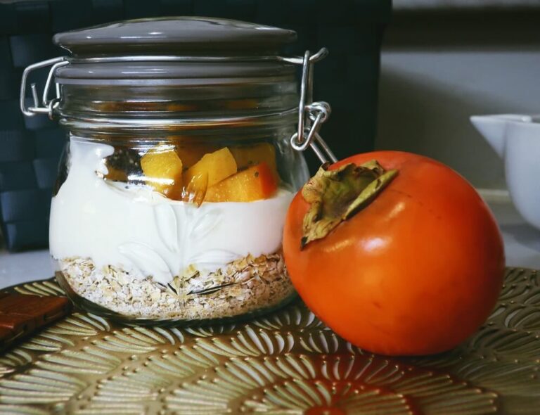 kaki vločky ve skleničce