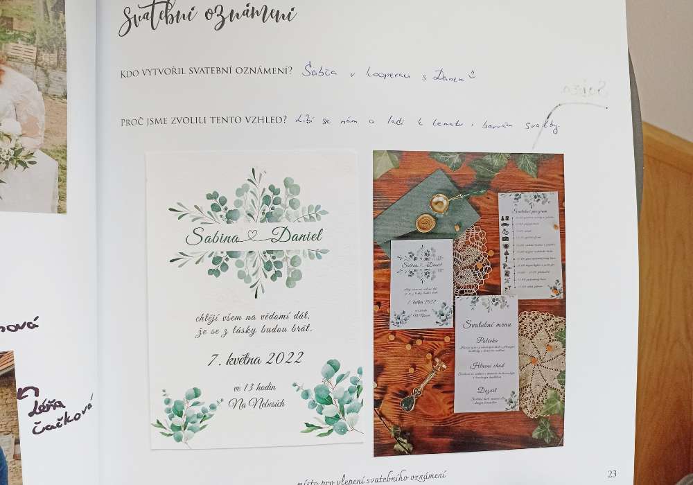 harmonogram svatebního dne