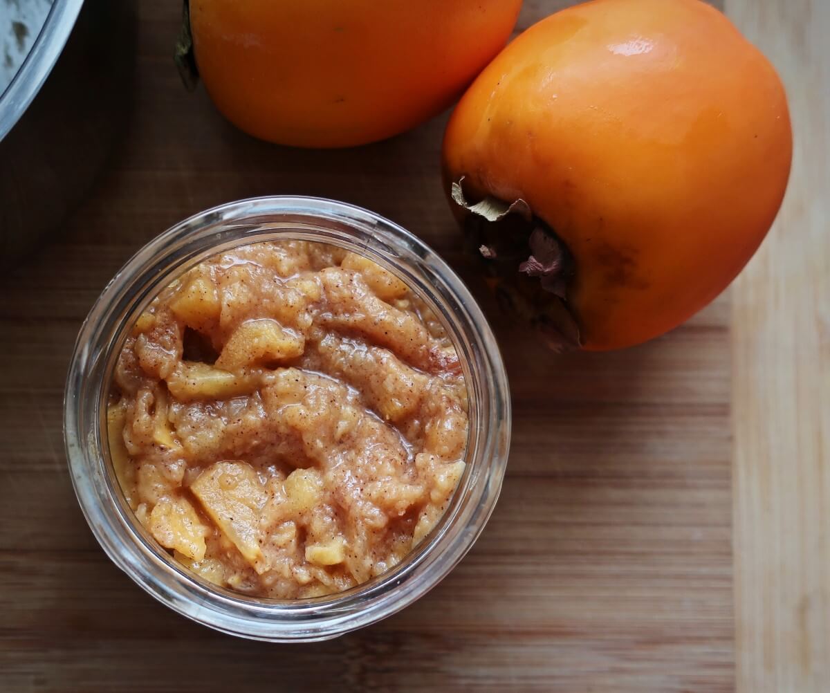 recept na skořicové kaki pyré